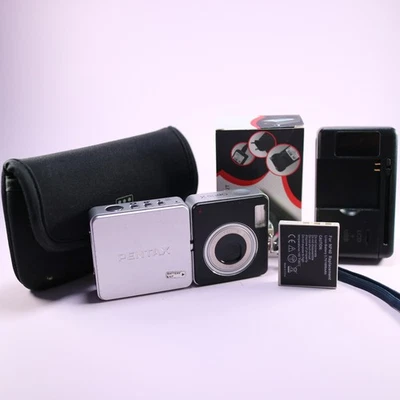 Pentax Optio X 5.0MP Compact Digital Camera Silver Tested W/ Battery + Charger - Image 1 of 4