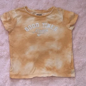 Girls Orange Tie Dye Old Navy Size Small 6/7 Good Times Short Sleeve Shirt Top - Picture 1 of 8