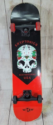 (2018) Kryptonics Skateboard Deck-Muertos Day Sugar Skull 31" Foto 1 de 4