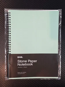GAK. Cuaderno de Resorte Impermeable Papel Piedra, 7,40 x 10,16" 100 Páginas Verde - Imagen 1 de 9