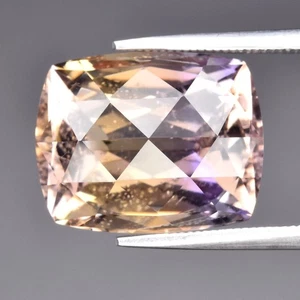 💎 Cuscino 9,77ct Taglio Rosa Ametrina Naturale Giallo e Viola - Non Trattata, Gemma - Foto 1 di 4