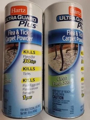 Hartz UltraGuard 跳蚤蜱地毯粉 16 盎司 2 件套 — 第 1/4 张图片