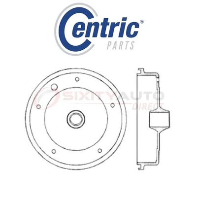 Centric C-TEK Brake Drum for 1965-1972 Volkswagen Karmann Ghia 1.2L 1.3L pt Foto 1 de 4