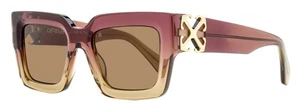 Off-White Square Mystic Sunglasses OERI14D 316E Burgundy-Nude Gradient 52mm - Picture 1 of 3