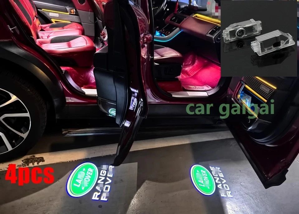 4pcs LED 3D Door Welcome Courtesy Ghost Shadow Lights For Range Rover 2003-23 Foto 1 de 4