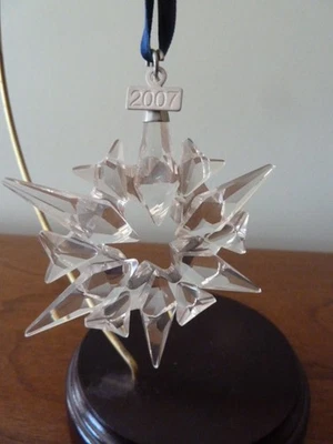 Adorno anual de copo de nieve de cristal de Swarovski 2007 como nuevo y en caja envío gratuito Foto 1 de 4