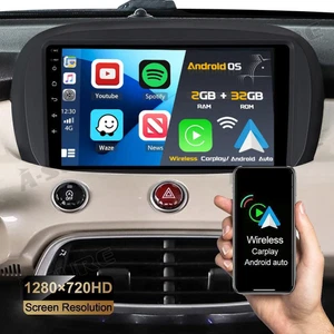 Radio estéreo para automóvil Android 2+32 GB para Fiat 500X 2015-2020 Apple Carplay navegación - Imagen 1 de 11