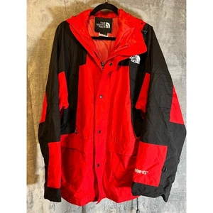 The North Face Gore-Tex Red Black Jacket XXL Waterproof Shell Hooded Vintage - Picture 1 of 11