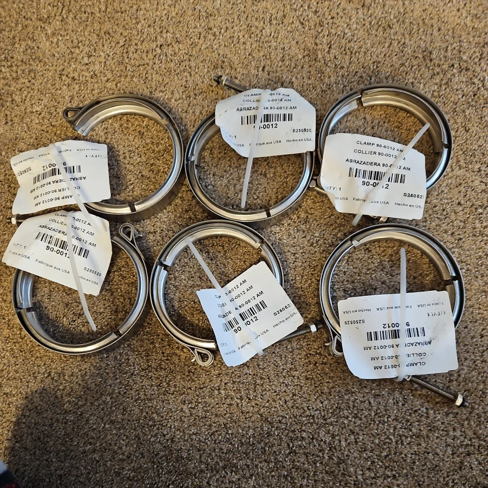 GENUINA PACCAR PETERBILT 90-0012 PINZA DE ESCAPE CIERRE RÁPIDO NUEVA OEM - Paquete de 6 Foto 1 de 1