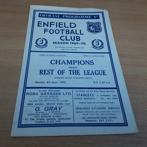 Enfield (Campeones de la Liga Isthmian) v Resto de la Liga @ Enfield, 6/4/1970 - Imagen 1 de 2