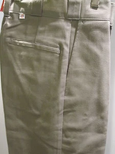 Nos DeadStock Dickies Gray Pants Slacks Trousers Retro Sport Vintage Khaki 23x28 - Picture 1 of 8