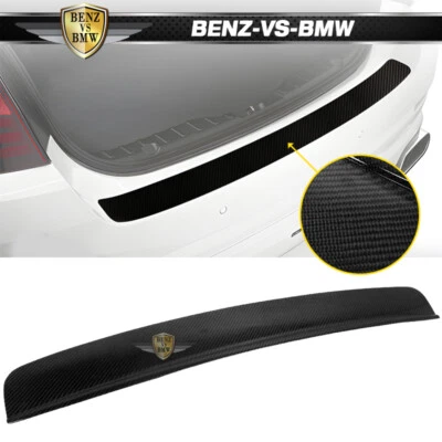 Fits 10-16 BMW F11 5-Series Rear Bumper Protector Step Plate Pad Carbon Fiber CF - Image 1 of 4