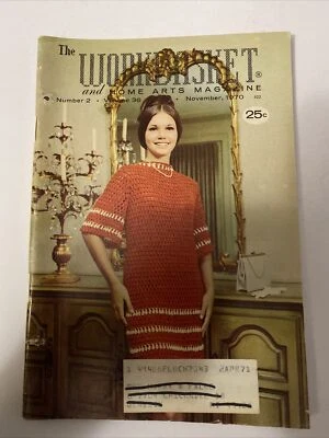 November 1970 The Workbasket and Home Arts Magazine VINTAGE 70 PAGES FREE SHIP - Image 1 of 2