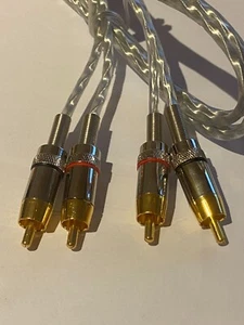 Hama 44051 24K Gold Plated 0.75m 2 x RCA Phono to 2 x RCA Cable Lead Audio - Picture 1 of 5