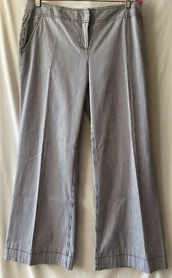 KENNETH COLE REACTION WOMEN'S 14, PINSTRIPES ANKLE PANTS, WIDE LEGS, STRETCH - Image 1 of 4