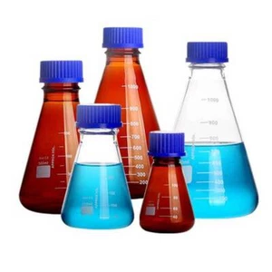 50ml - 1000ml Erlenmeyer Flask w/ Blue Cap Laboratory Glassware Lab Supplies au - Picture 1 of 13