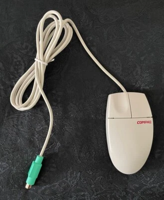 Compaq M-S34 166861-001 White PS/2 ball Mouse Vintage - Image 1 of 4