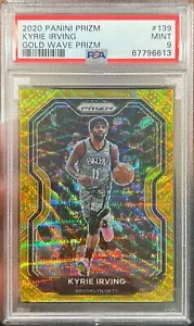 2020-21 Panini Prizm Kyrie Irving Gold Wave Prizm Card #139 PSA 9 Mint SP - Picture 1 of 1