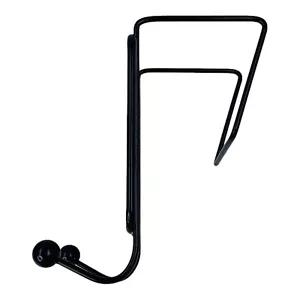 Universal Black Mesh Metal Over Door Over Panel Hooks Partition Coat Hook - Picture 1 of 11