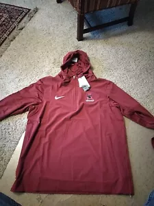 Nike Alabama Crimson Tide On-Field 1/2 Zip Player Hooded Long Sleeve Jacket MED - Picture 1 of 9