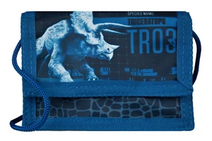 Jurassic World Canvas Pouch Wallet with Zipped Compartment and Lanyard Blue - Picture 1 of 1