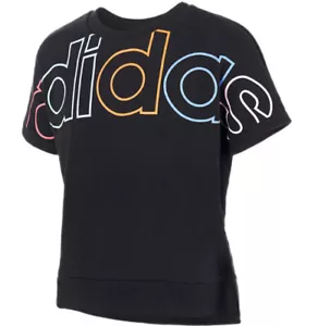Adidas Girls Rainbow Exploded Outline Heavyweight Tee Size 6 - Picture 1 of 1