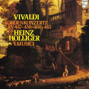 VIVALDI 4 Oboe Concertos HOLLIGER I MUSICI PHILIPS 9500044 Red/Silver 1975 Rec - Picture 1 of 3