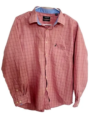 Nautica Men's Performance Button-Up Shirt Size: L  16 1/2 32/33 Salmon - Image 1 of 4