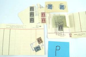 VTG LOT (10) 1930 Italian Italy Revenue Stamps 1-20 Lire Used UnHinged E111 - Picture 1 of 5