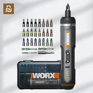 WORX WX242 Electric Screwdriver Cordless with 30 Bit Set Mini 4V Electric USB - Picture 1 of 6