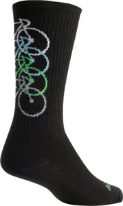 SockGuy Wool Stacked Sock: Black LG/XL - Picture 1 of 1