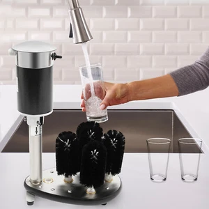 Lavabicchieri elettrico da banco 120V ristorante bar 5 spazzole lavabicchieri - Foto 1 di 16