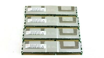Lot of 4 2GB Server RAM 8GB (4x2GB) hynix 2Rx8 PC2-5300F-555-11 DDR2  - Image 1 of 3