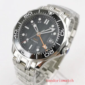 Reloj automático hombre BLIGER esfera negra indicador fecha cristal zafiro GMT - Imagen 1 de 6