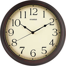 HYLANDA Wall Clock, 12 Inch Vintage Retro Silent Quality Wall Clocks Battery