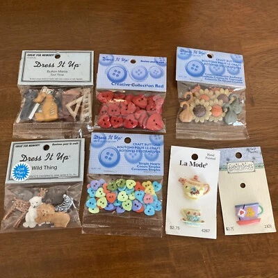 Dress It Up  Buttons  VARIETY Tool Animal Hearts Fall Lot - Image 1 of 4