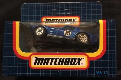 Vintage Matchbox Toys MB-15 Corvette Grand Sport Blue #15 1/64 Scale in Box RARE - Image 1 of 2