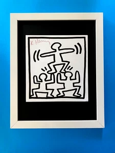 🔥 Keith Haring | Vintage & Scarce Print Signed Mounted & Framed 14x11 - Picture 1 of 3
