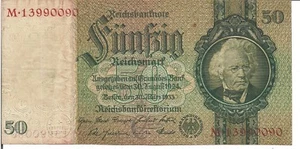 GERMANY , 50 REICHSMARK, P#182, 1933 - Picture 1 of 2