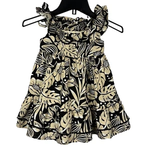 Tommy Bahama Toddler Girls Dress 24M Hawaii Tropical Linen Sleeveless Tier NWOT - Picture 1 of 7