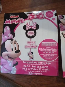  Minnie Mouse Jr. Birthday Party PERSONALIZE Photo Sign - Picture 1 of 5
