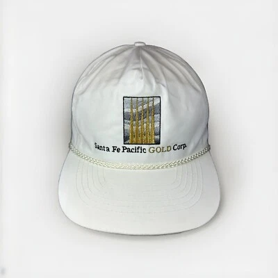 De colección Santa Fe Pacific GOLD Corp. Sombrero con Correa, Gorra Blanca con Cuerda - OTTO CAP Foto 1 de 4