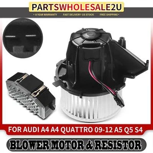 Front HVAC Heater Blower Motor & Resistor Kit for Audi A4 A5 Quattro Q5 S4 S5 - Picture 1 of 8