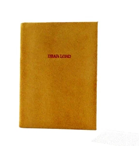 DEAR LORD Mini Notebook Suede Leather Cover  160 Lined Pages Tan - Picture 1 of 5