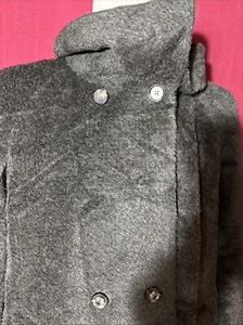 Hilary Radley Vintage Alpaca Black Collared Overcoat US Size 14 - Picture 1 of 6