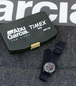 TIMEX Abu Garcia Watch Collaboration Black Camper Wristwatch Men Battery is Dead - Picture 1 of 2