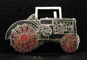 Hart Parr Vintage Antique Steel Wheel Tractor Pocket Watch Fob Metal & Enamel 41 - Picture 1 of 2