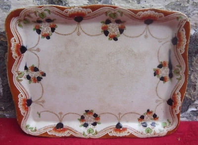 Antique Sampson Bridgwood Anchor China Sandwich Platter Athol Serving Plate - Image 1 of 4