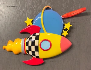 Cool Space Rocket Ship Personalizable Ornament - Picture 1 of 1