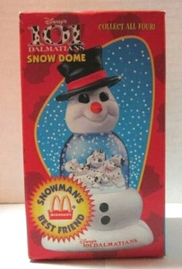 McDonald's 101 Dalmations Snow Dome - 1996 Disney - Snowman's Best Friend - Picture 1 of 7